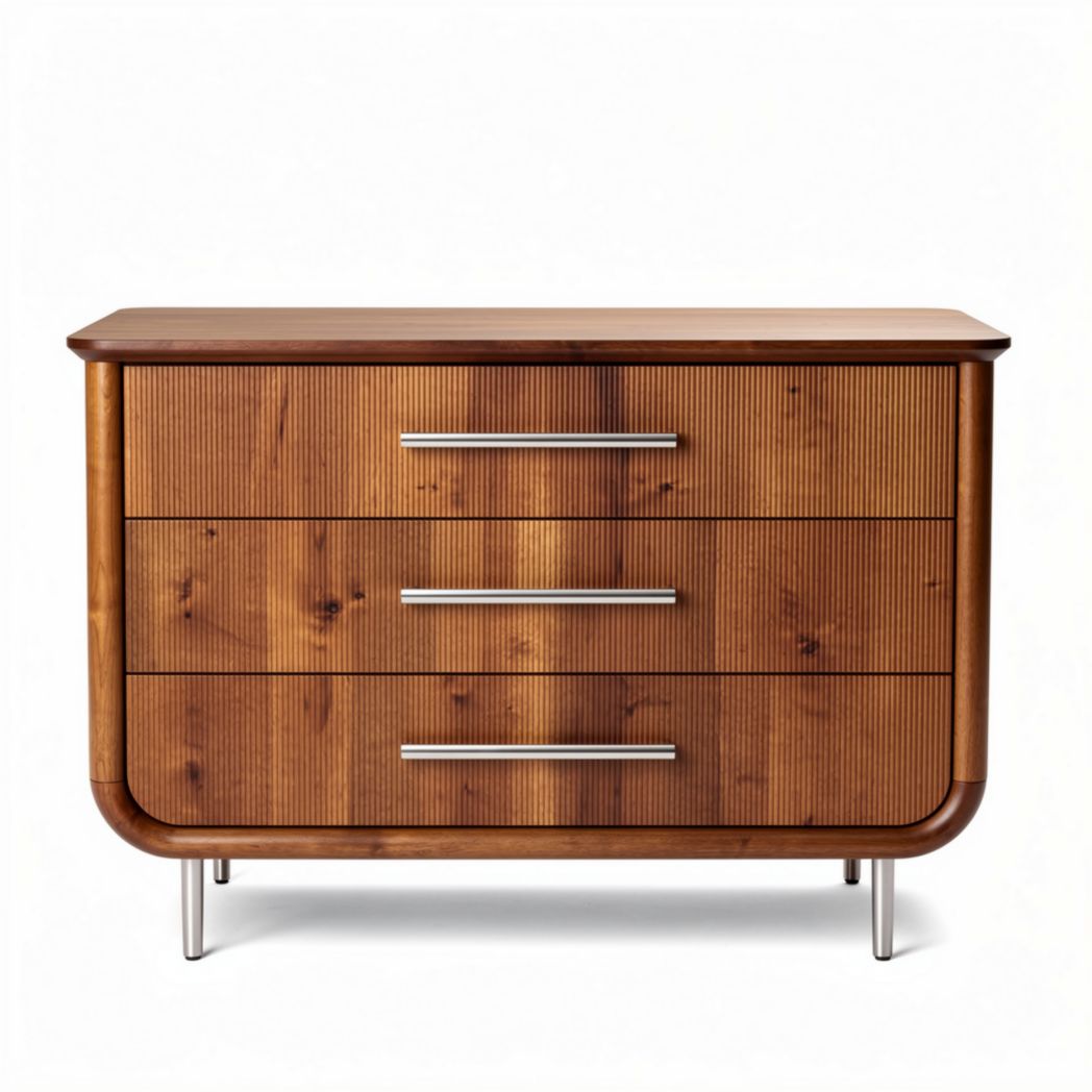 Commode en bois de hêtre avec trois tiroirs dimensions 100 x 45 x 75cm