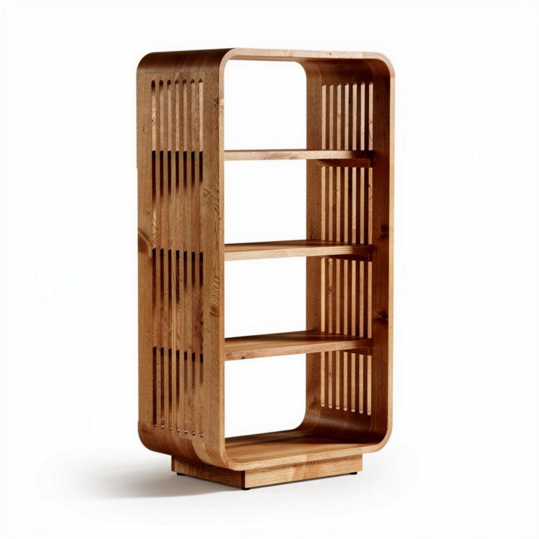 Étagère en bois de bambou pour rangement intérieur 80 x 40 x 120cm