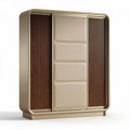 Armoire moderne en placage bois et métal doré dimensions 120 x 60 x 200cm